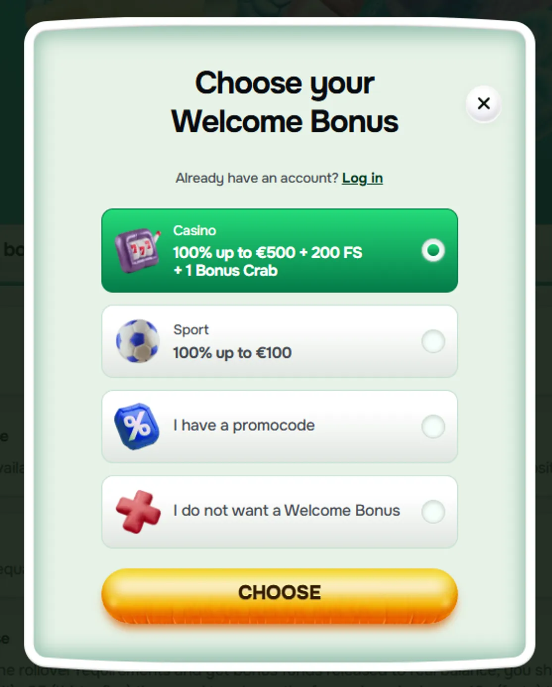 Sport login